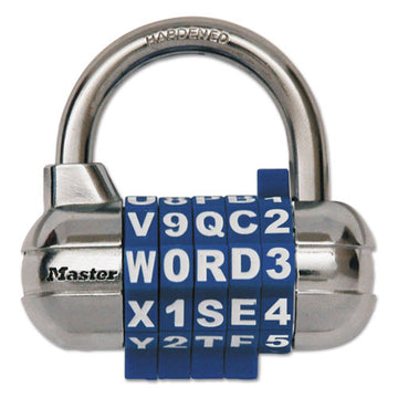 Master Lock® Password Plus Combination Lock, Hardened Steel Shackle, 2 1-2" Wide, Silver freeshipping - TVN Wholesale